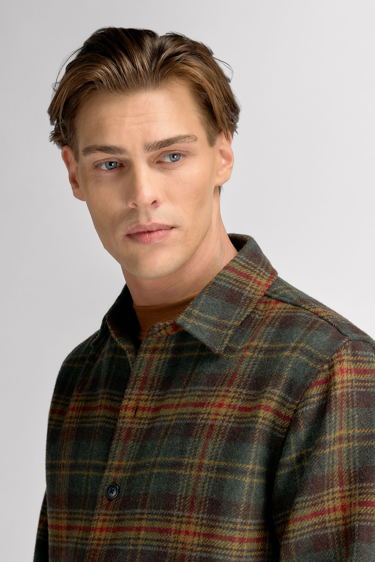 Urban Pioneers Male Felix LS Shirt SHIRT DARK OLIVE CHECK