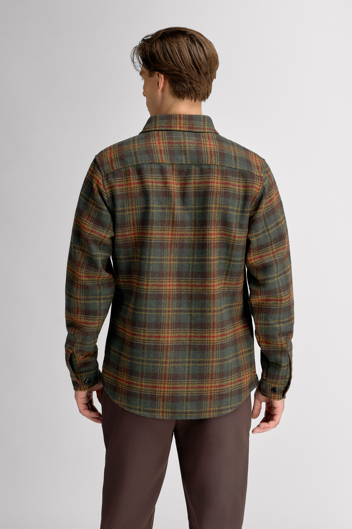 Urban Pioneers Male Felix LS Shirt SHIRT DARK OLIVE CHECK