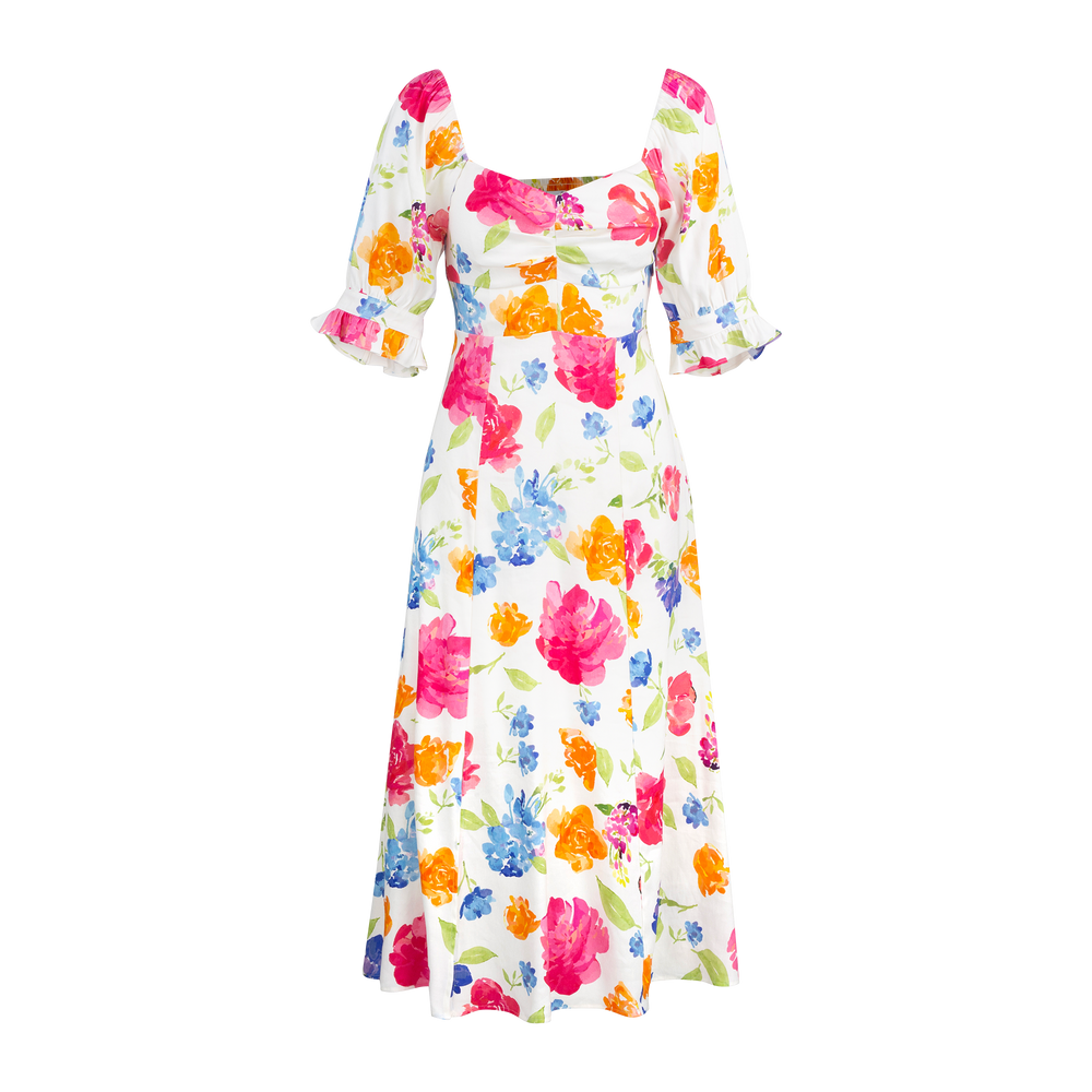 Urban Pioneers Female Flora Dress DRESS WATERCOLOUR BLOSSOM AOP