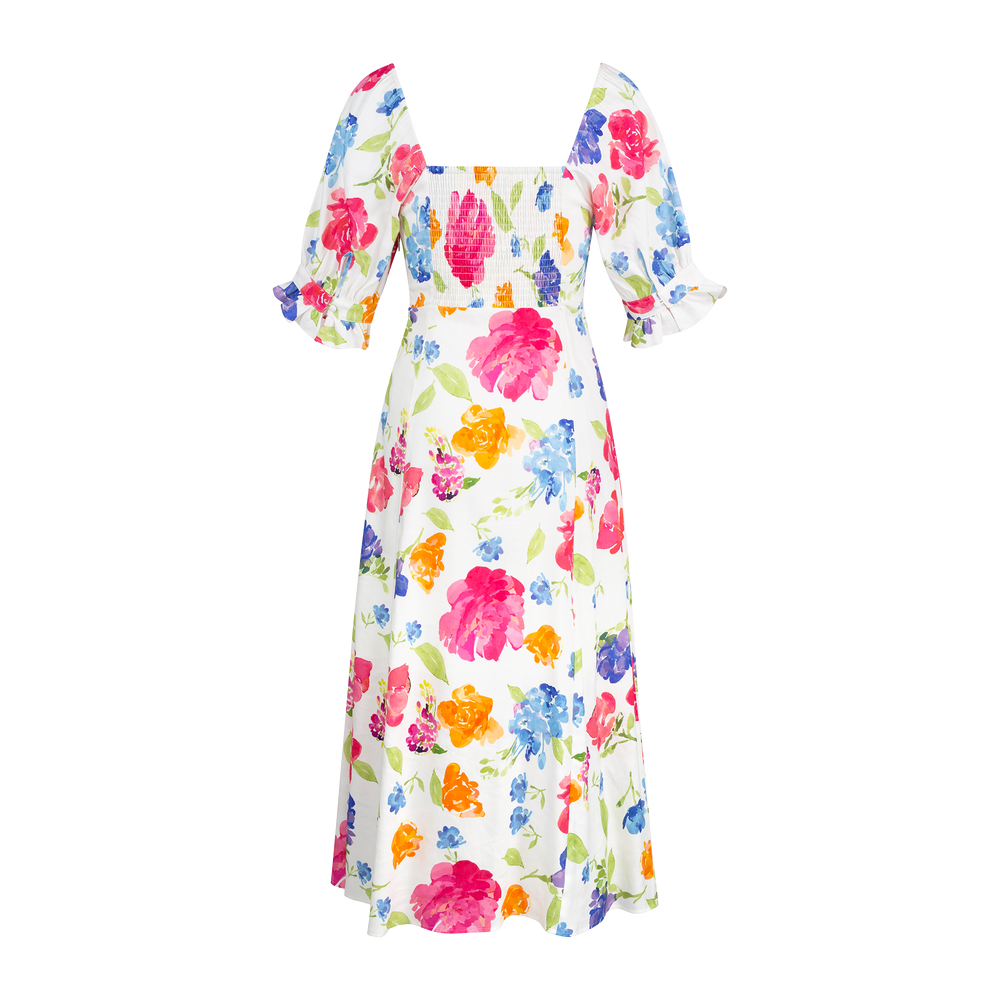 Urban Pioneers Female Flora Dress DRESS WATERCOLOUR BLOSSOM AOP