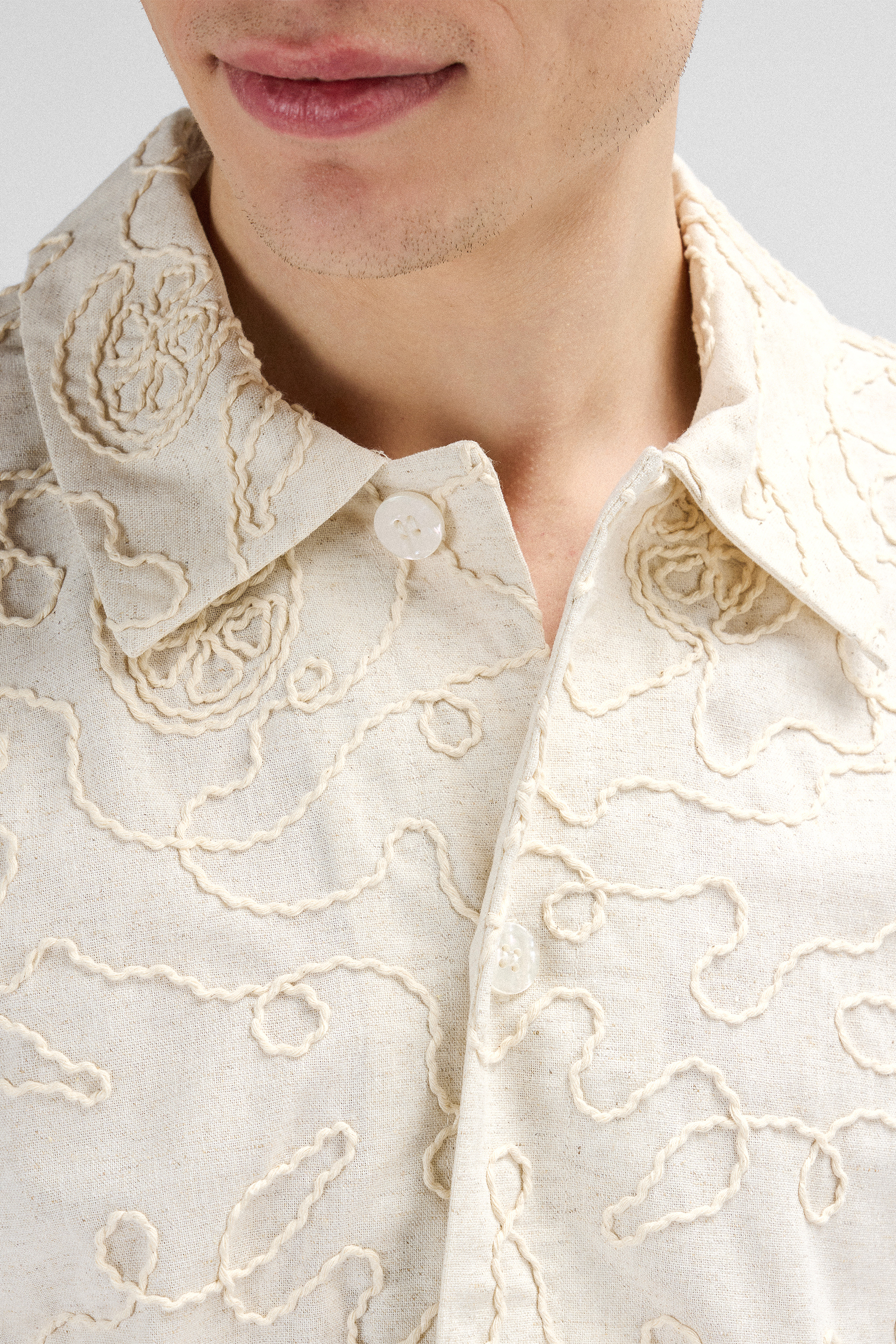 Urban Pioneers Male Florian Overshirt OVERSHIRT CREAM AOP