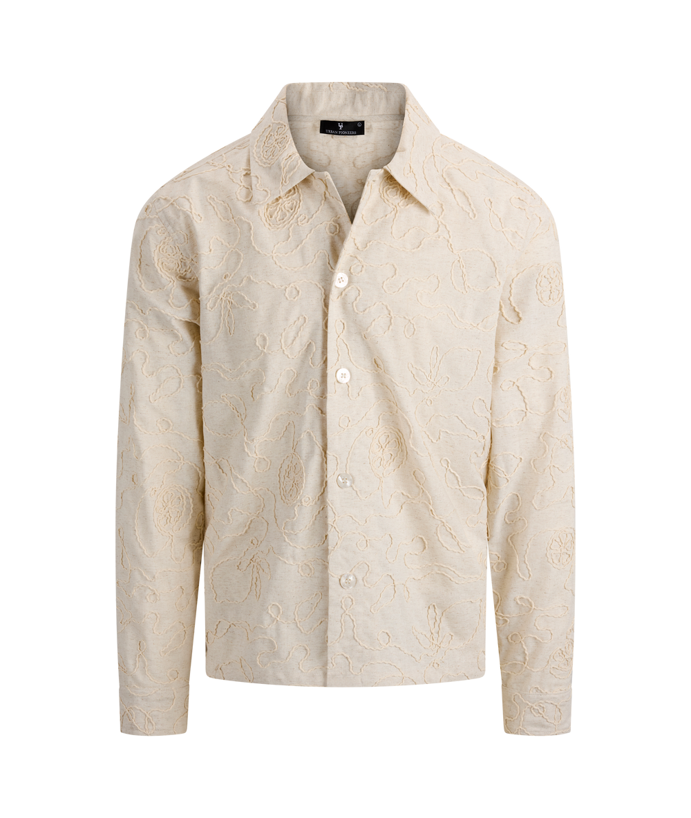 Urban Pioneers Male Florian Overshirt OVERSHIRT CREAM AOP