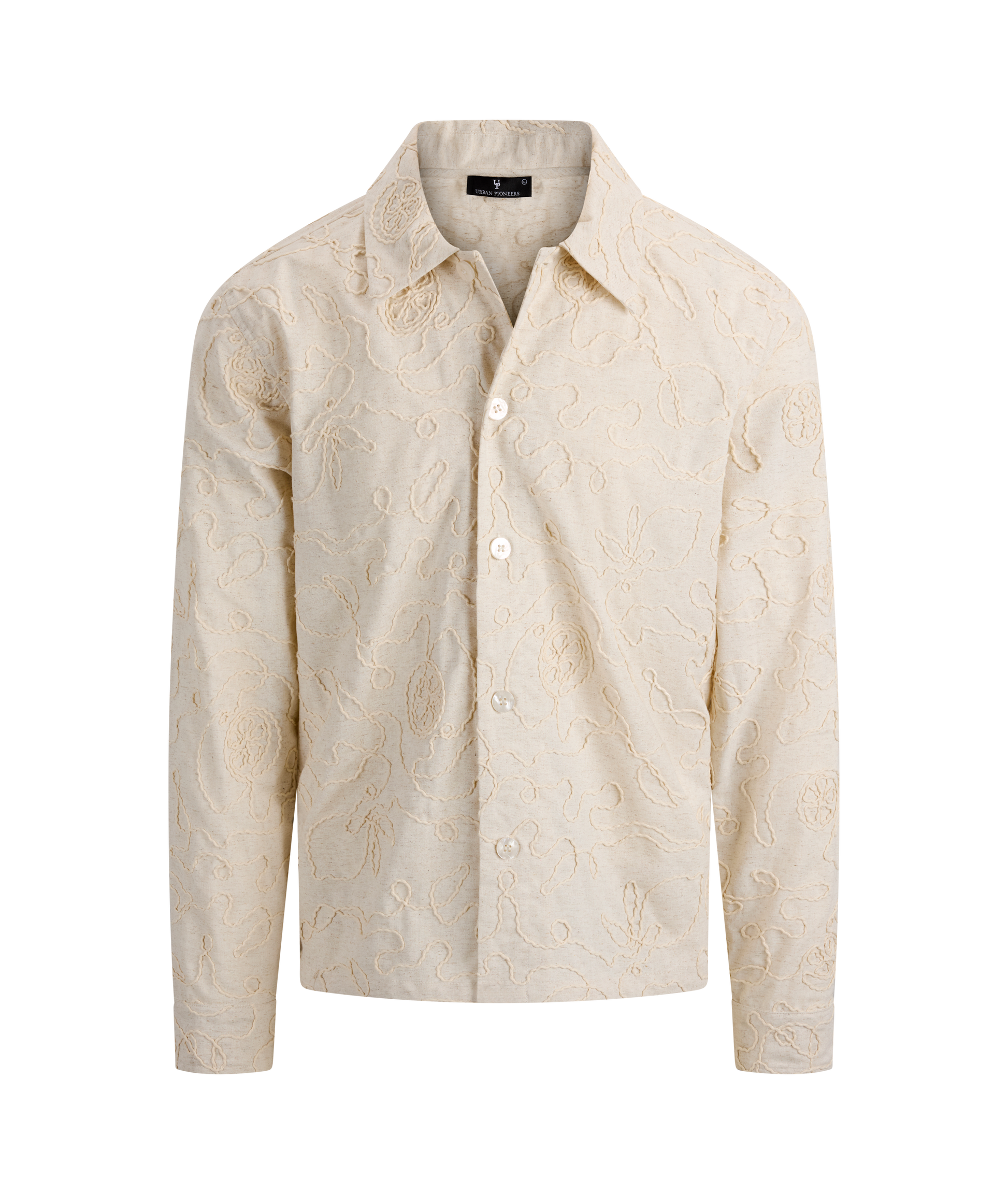 Urban Pioneers Male Florian Overshirt OVERSHIRT CREAM AOP