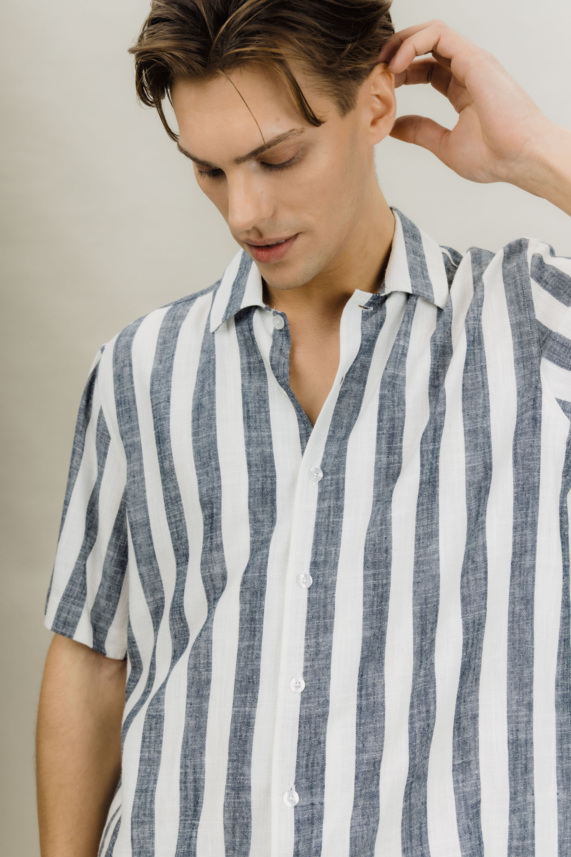 Urban Pioneers Male Folke Shirt SS SS SHIRT DARK NAVY