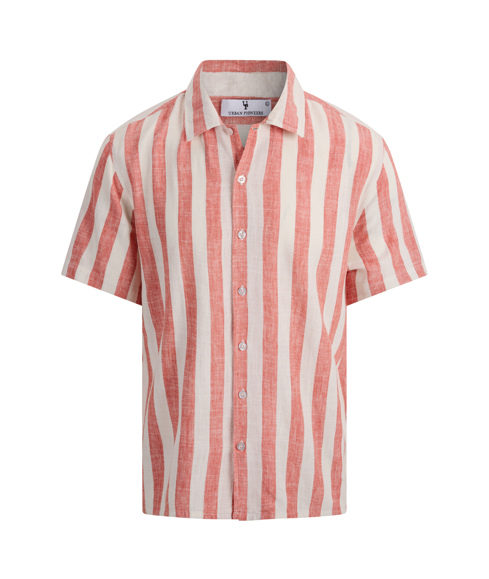 Urban Pioneers Male Folke Shirt SS SS SHIRT WASHED RED