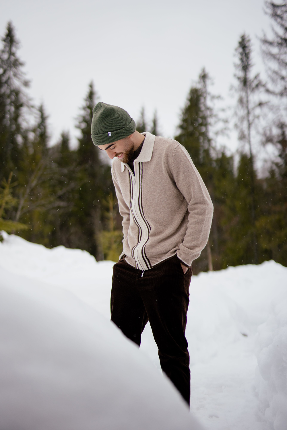 Urban Pioneers Male Ford zip CARDIGAN CAMEL