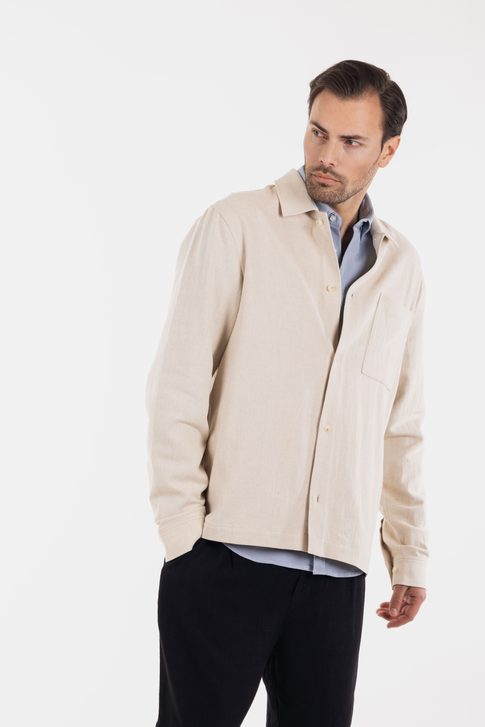 Urban Pioneers Male Fox Shirt SHIRT LIGHT SAND MELANGE