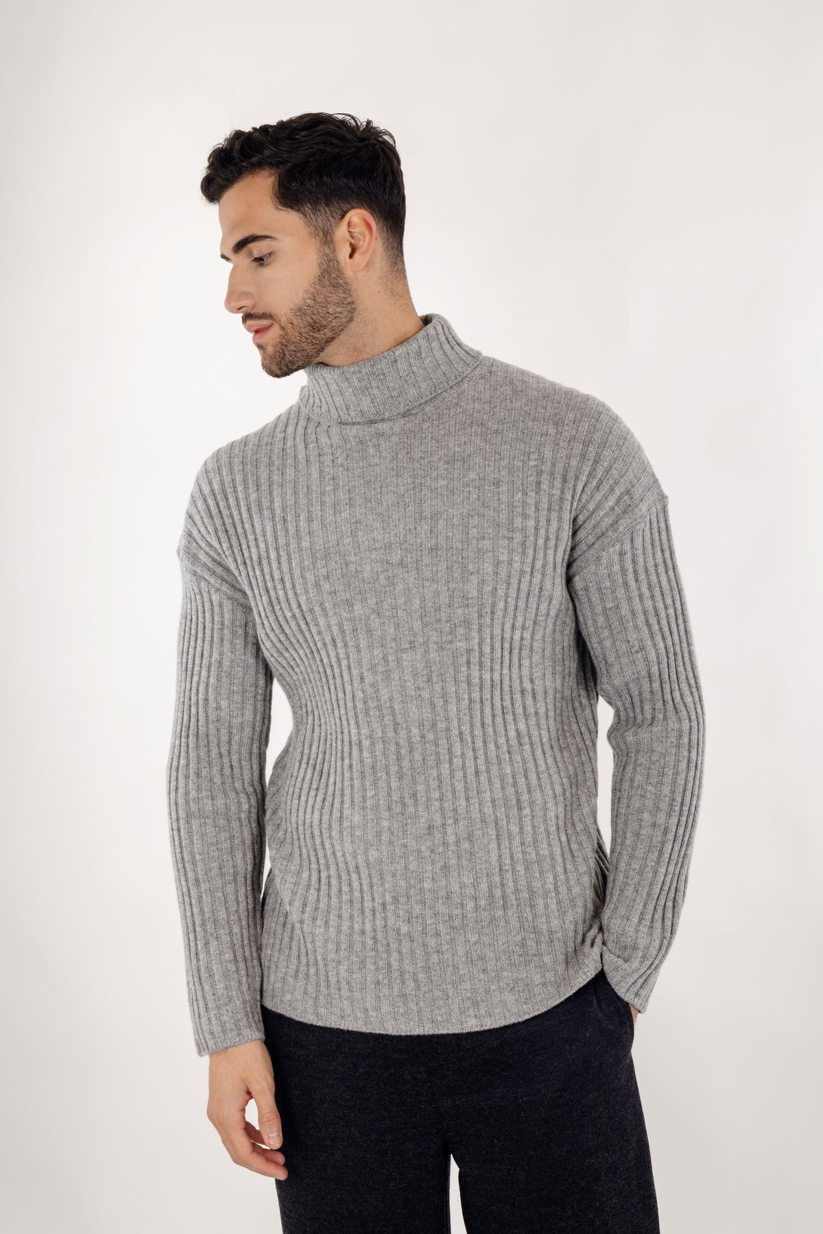 Urban Pioneers Male Franklin Turtle SWEATER GREY MELANGE