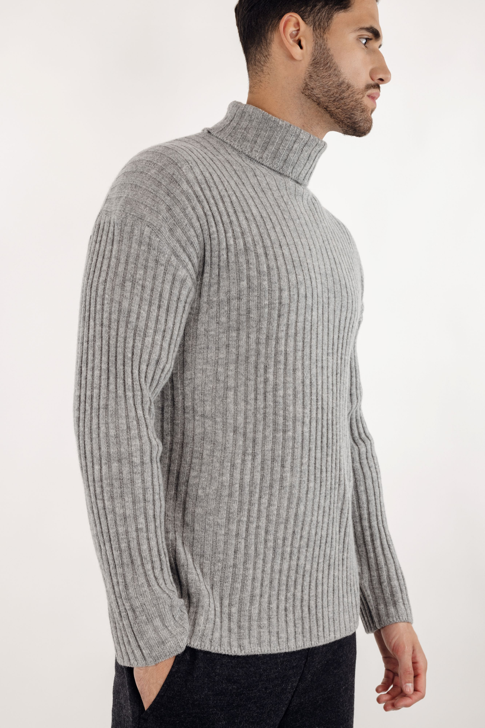 Urban Pioneers Male Franklin Turtle SWEATER GREY MELANGE