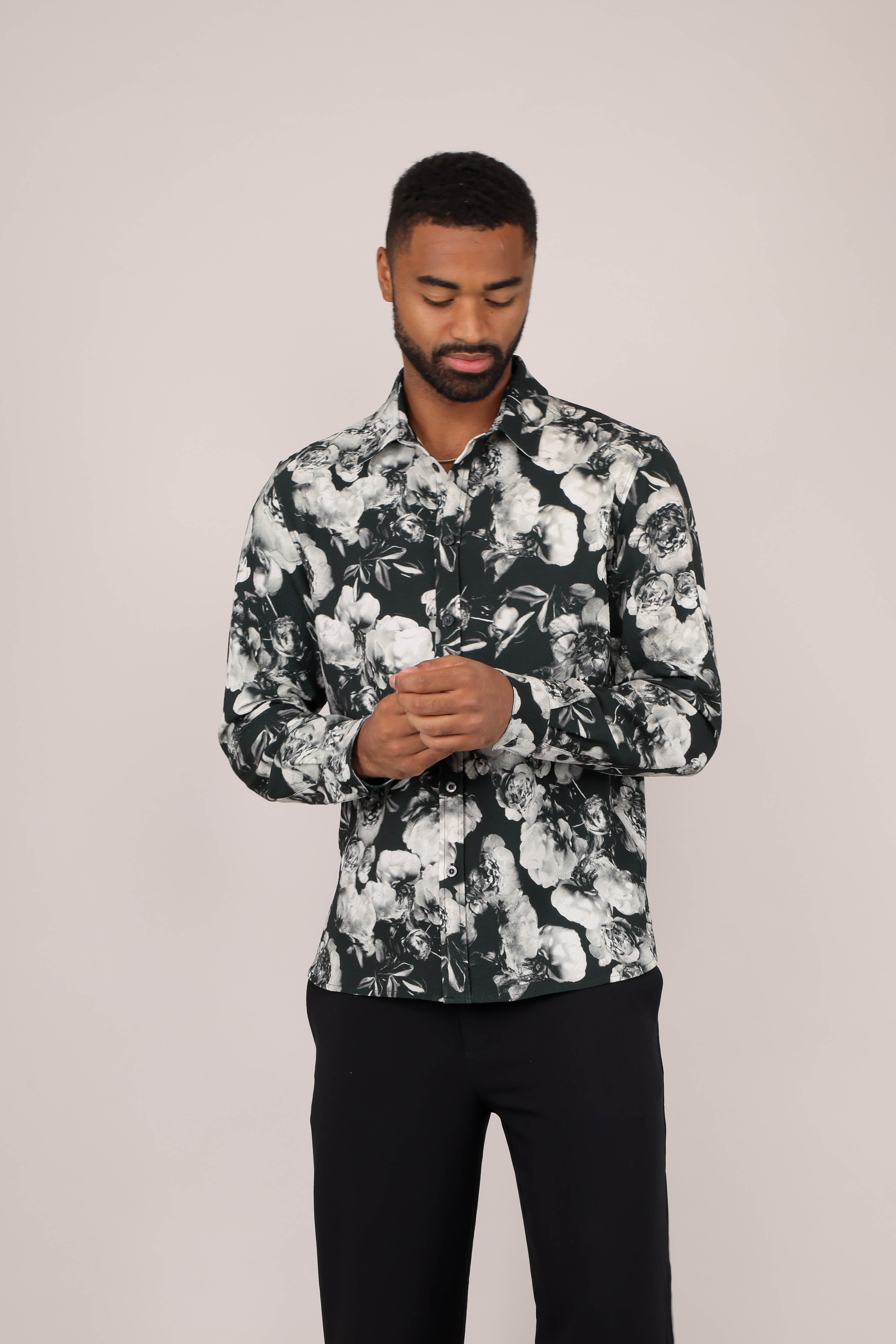 Urban Pioneers Male Frodo Shirt SHIRT BLACK AOP