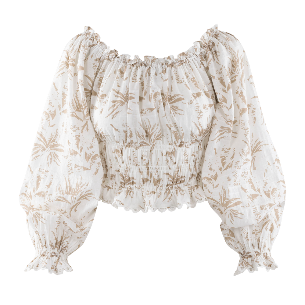 Urban Pioneers Female Gamela Top TOP SAND AOP