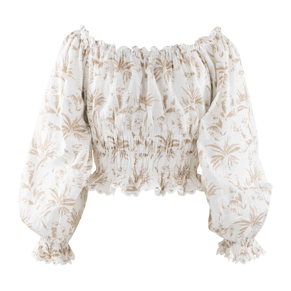 Urban Pioneers Female Gamela Top TOP SAND AOP