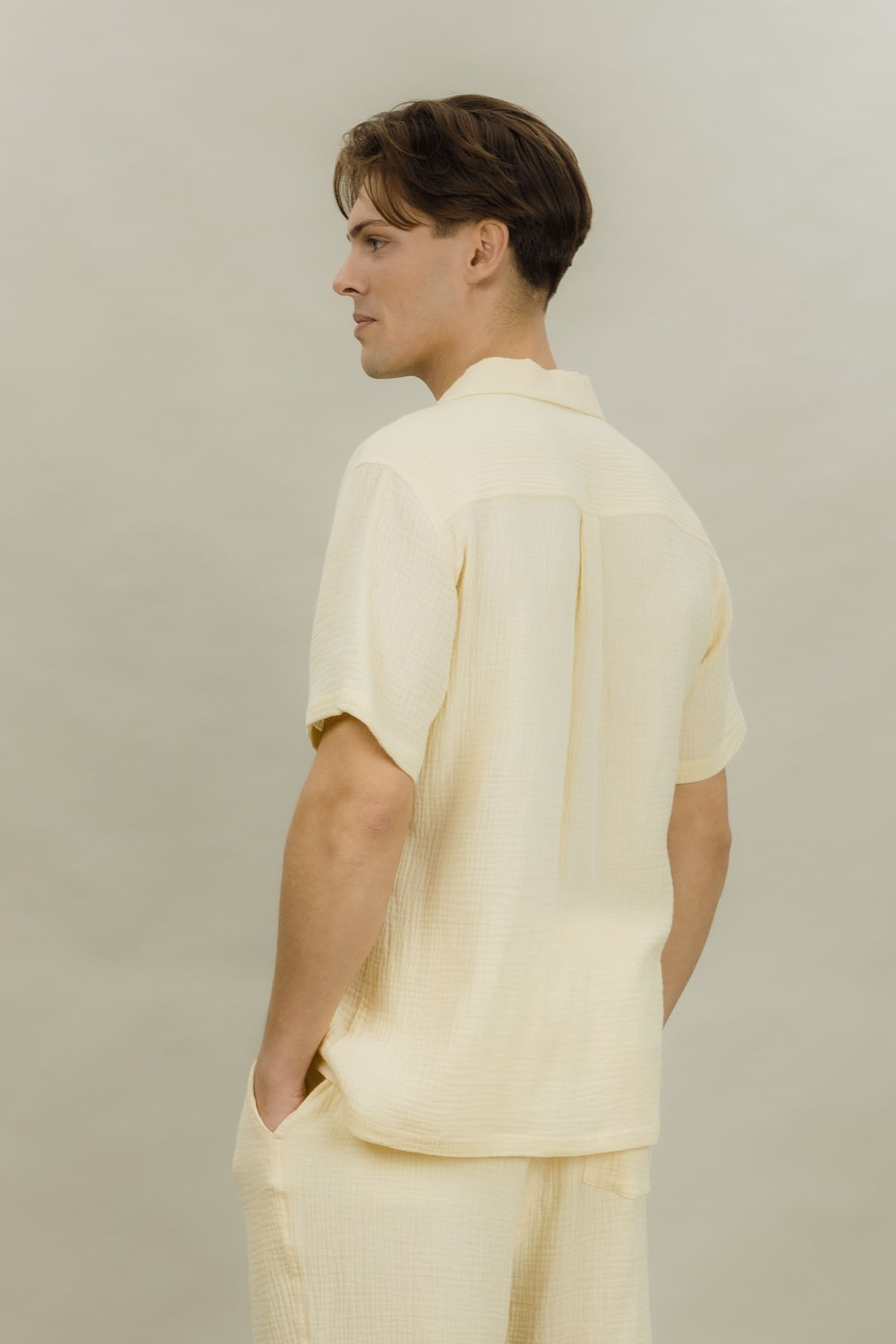 Urban Pioneers Male Giorgio SS Shirt SS SHIRT PALE YELLOW