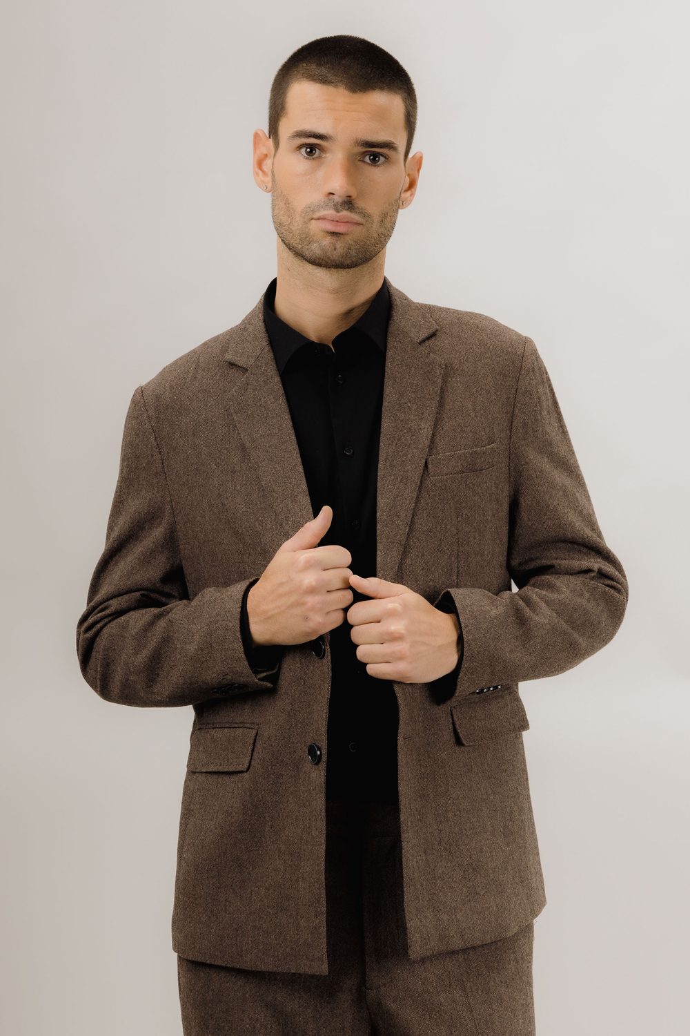 Urban Pioneers Male Gray Blazer BLAZER DARK BROWN