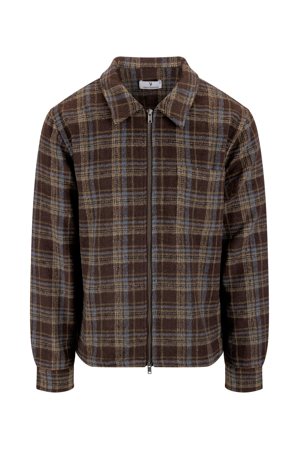 Urban Pioneers Male Guido Zip Shirt SHIRT BLUE CHECK