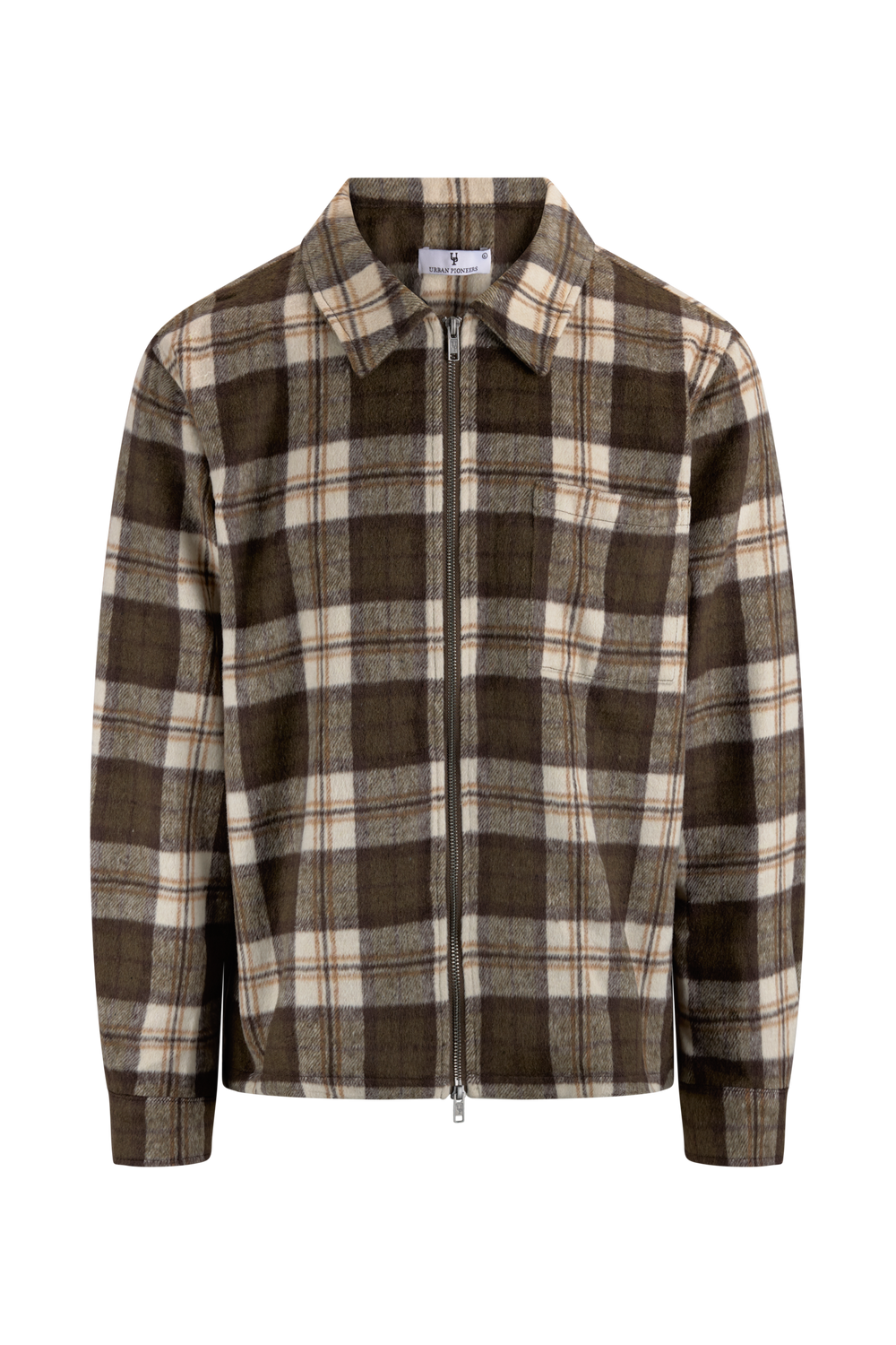 Urban Pioneers Male Guido Zip Shirt SHIRT BROWN CHECK