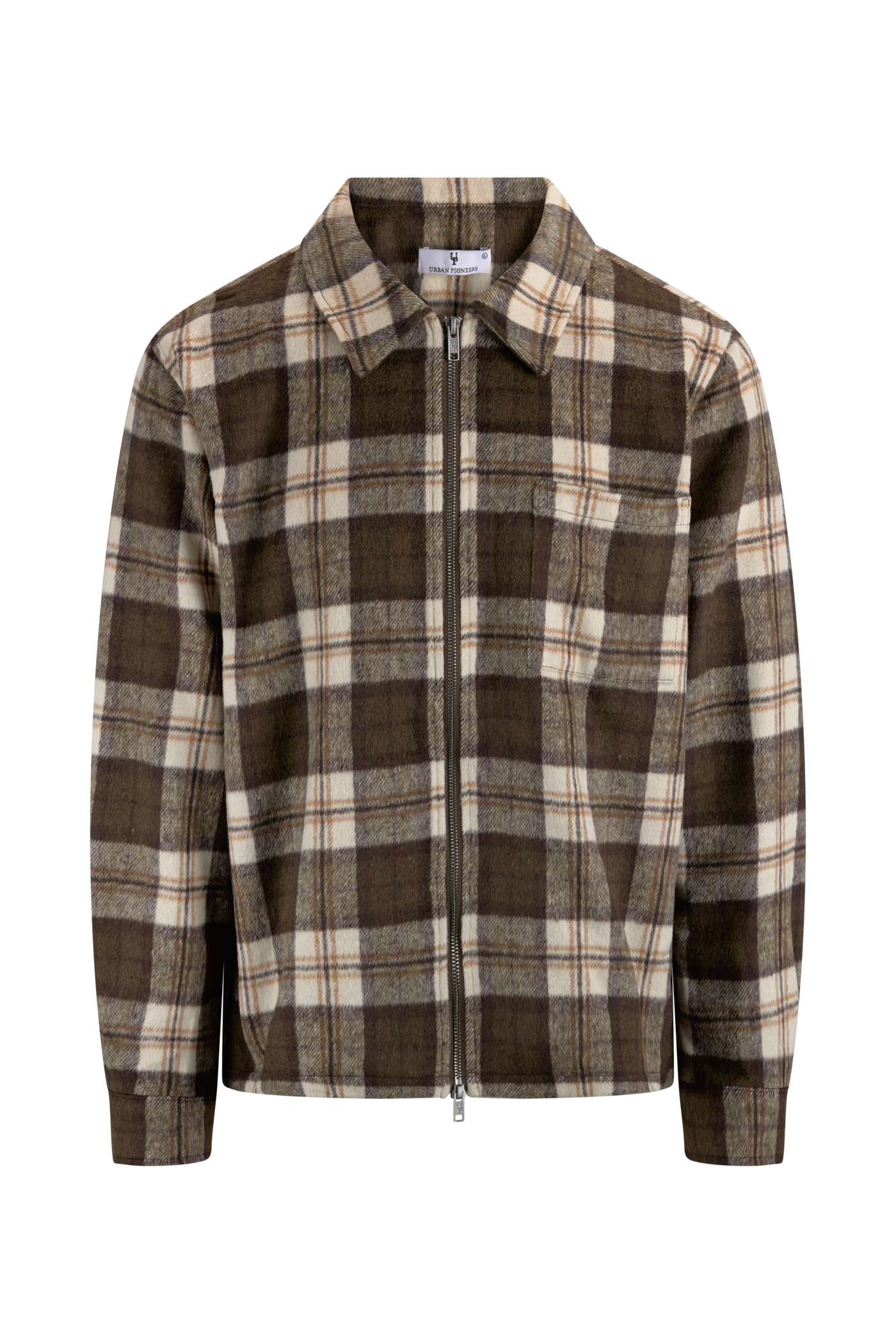 Urban Pioneers Male Guido Zip Shirt SHIRT BROWN CHECK