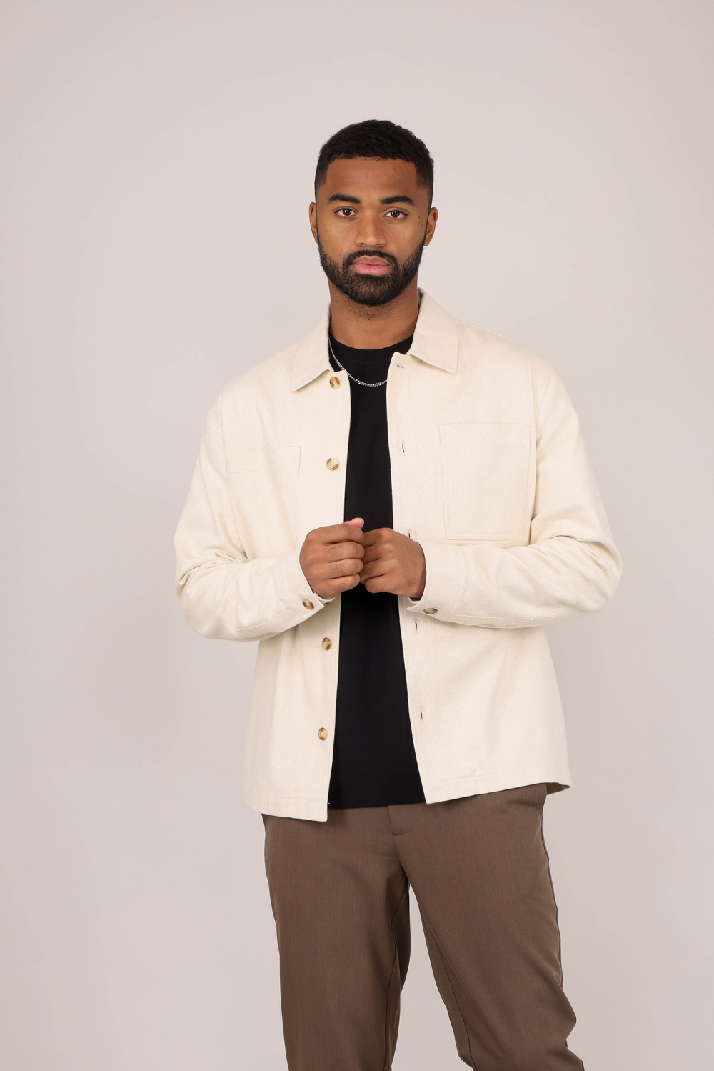 Urban Pioneers Male Isku Overshirt SHIRT CREAM