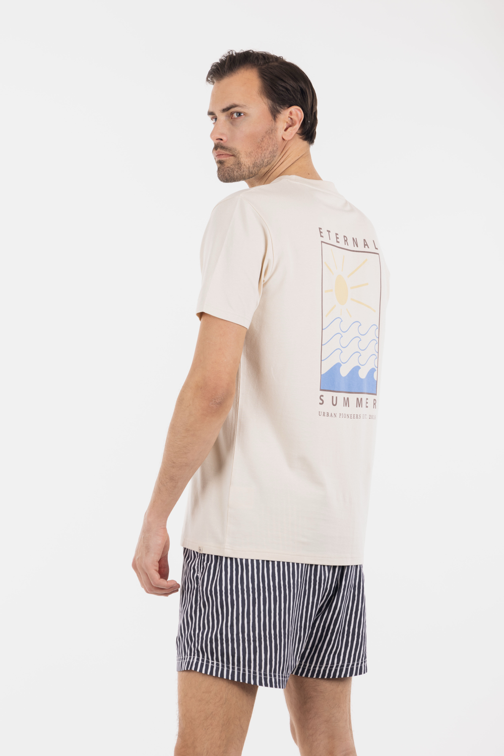 Urban Pioneers Male Javier tee T-SHIRT BIRCH