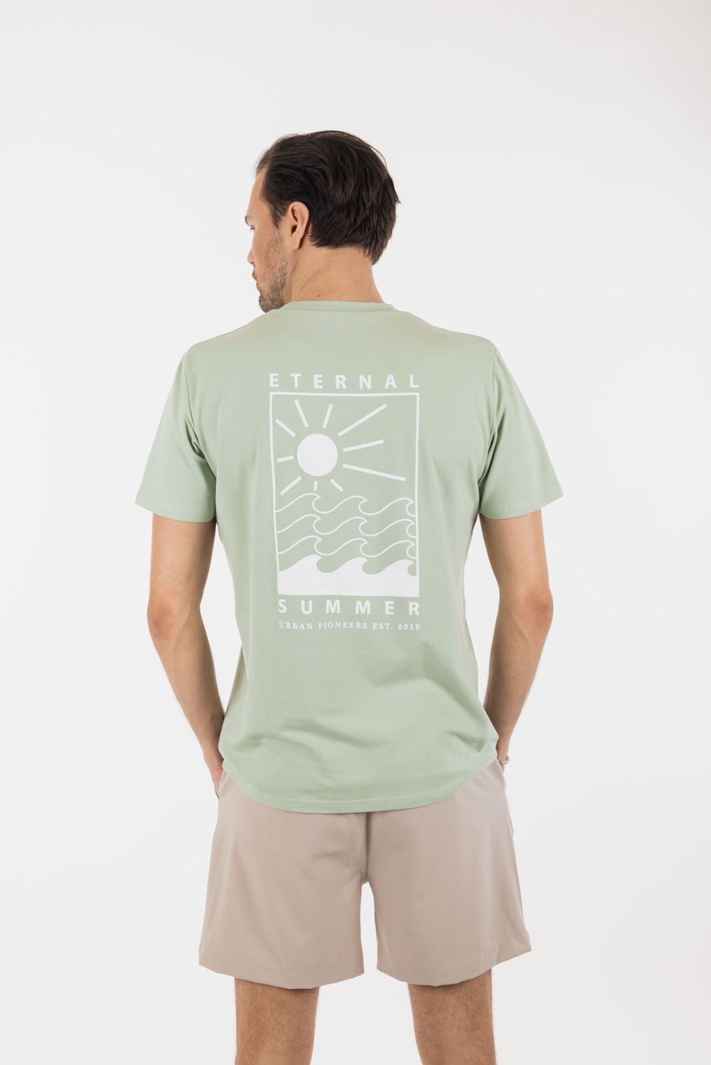 Urban Pioneers Male Javier tee T-SHIRT FROSTY GREEN