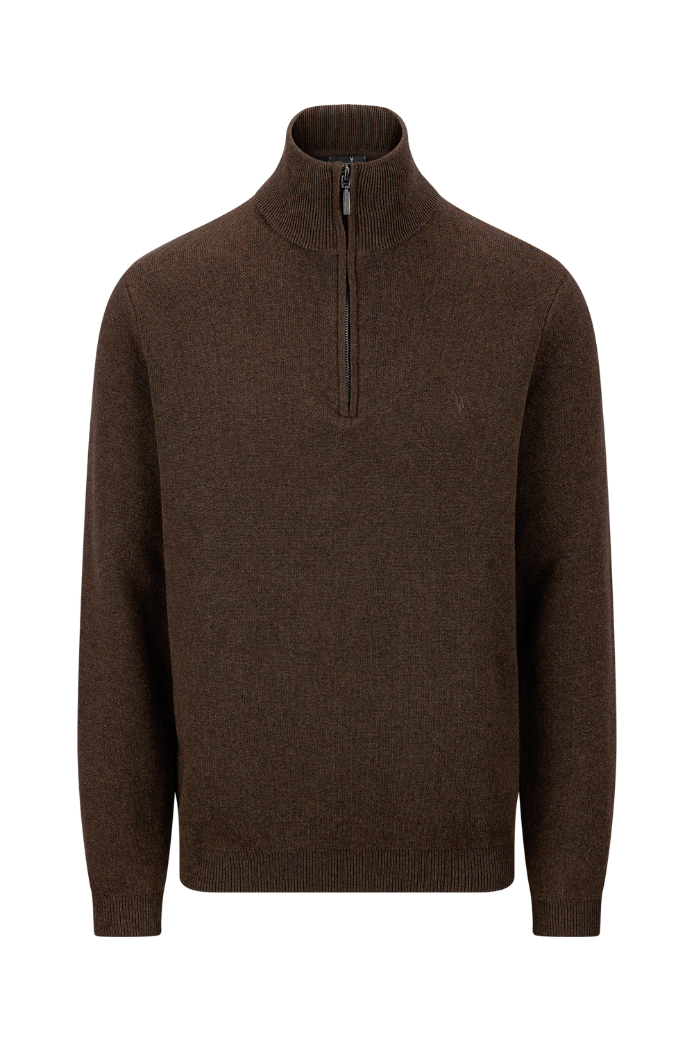 Urban Pioneers Male Jorge Half-zip SWEATER BROWN MELANGE