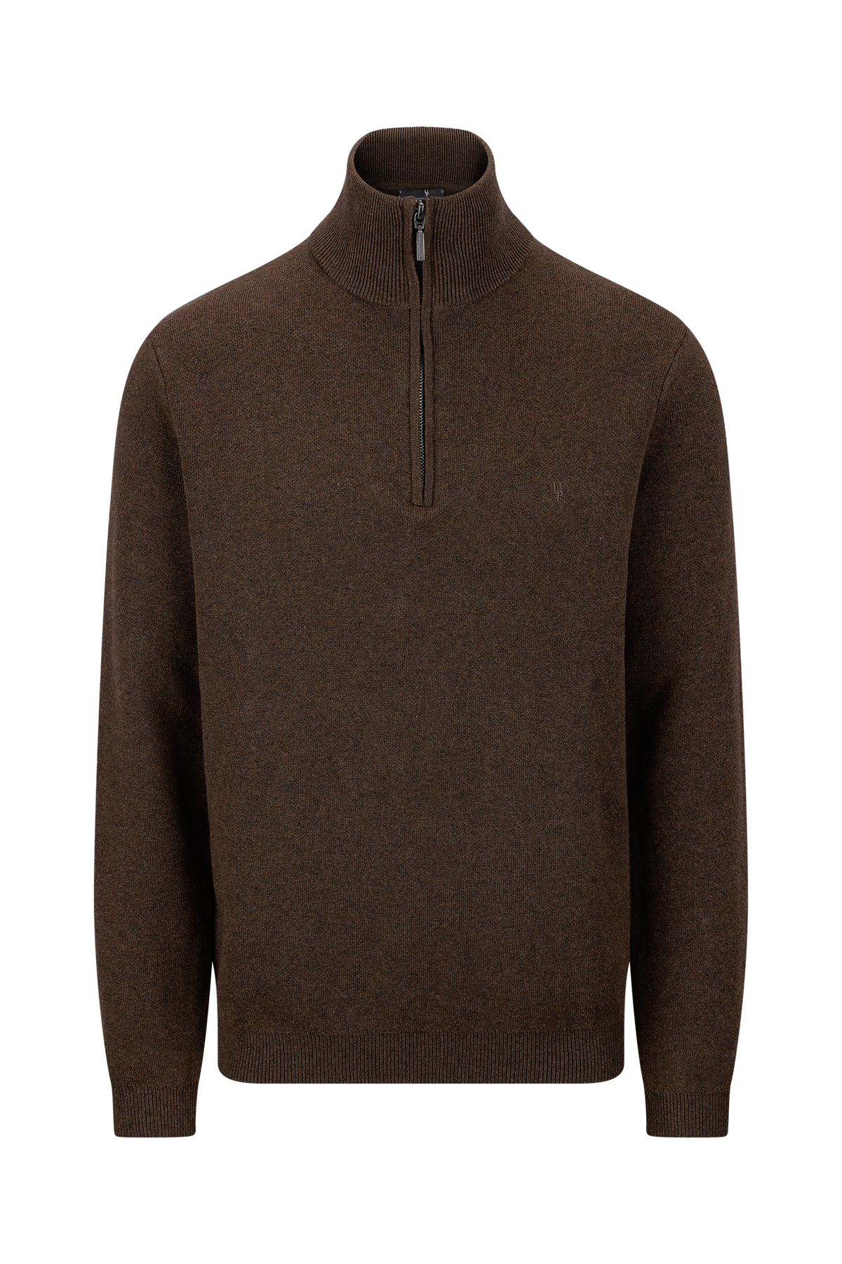 Urban Pioneers Male Jorge Half-zip SWEATER BROWN MELANGE