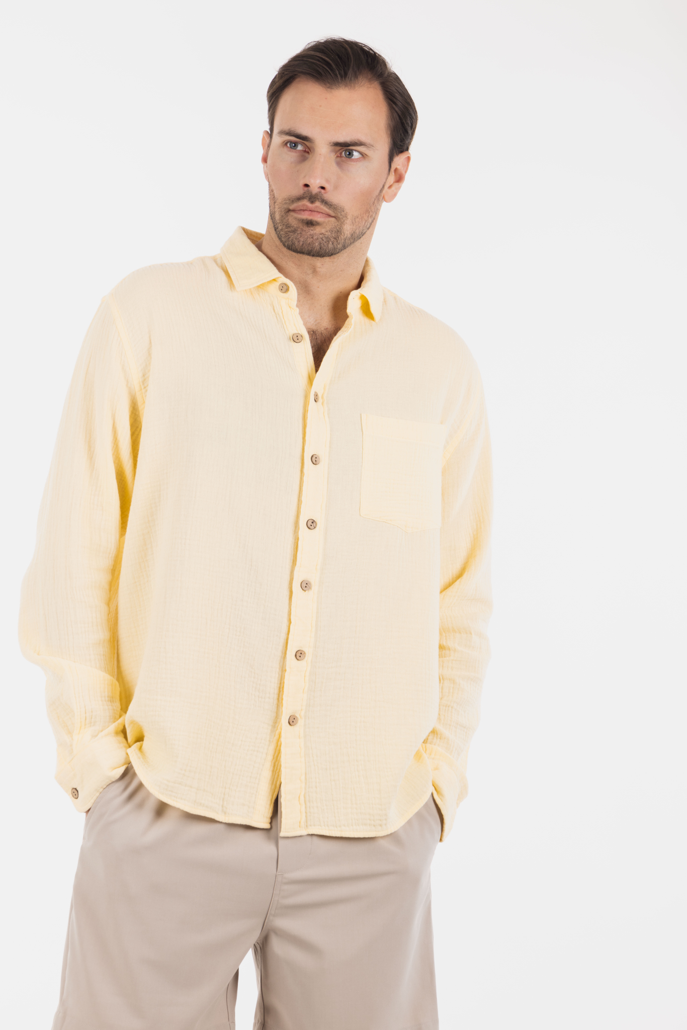 Urban Pioneers Male Keaton Shirt SHIRT LIGHT YELLOW
