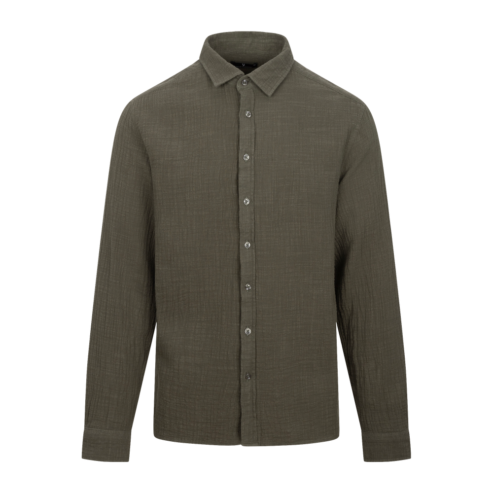 Urban Pioneers Male Kristian LS Shirt SHIRT OLIVE