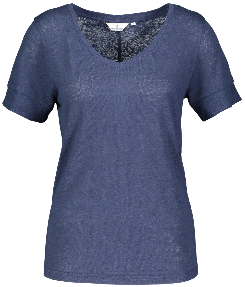 Urban Pioneers Female Lily V-neck T-SHIRT DENIM BLUE