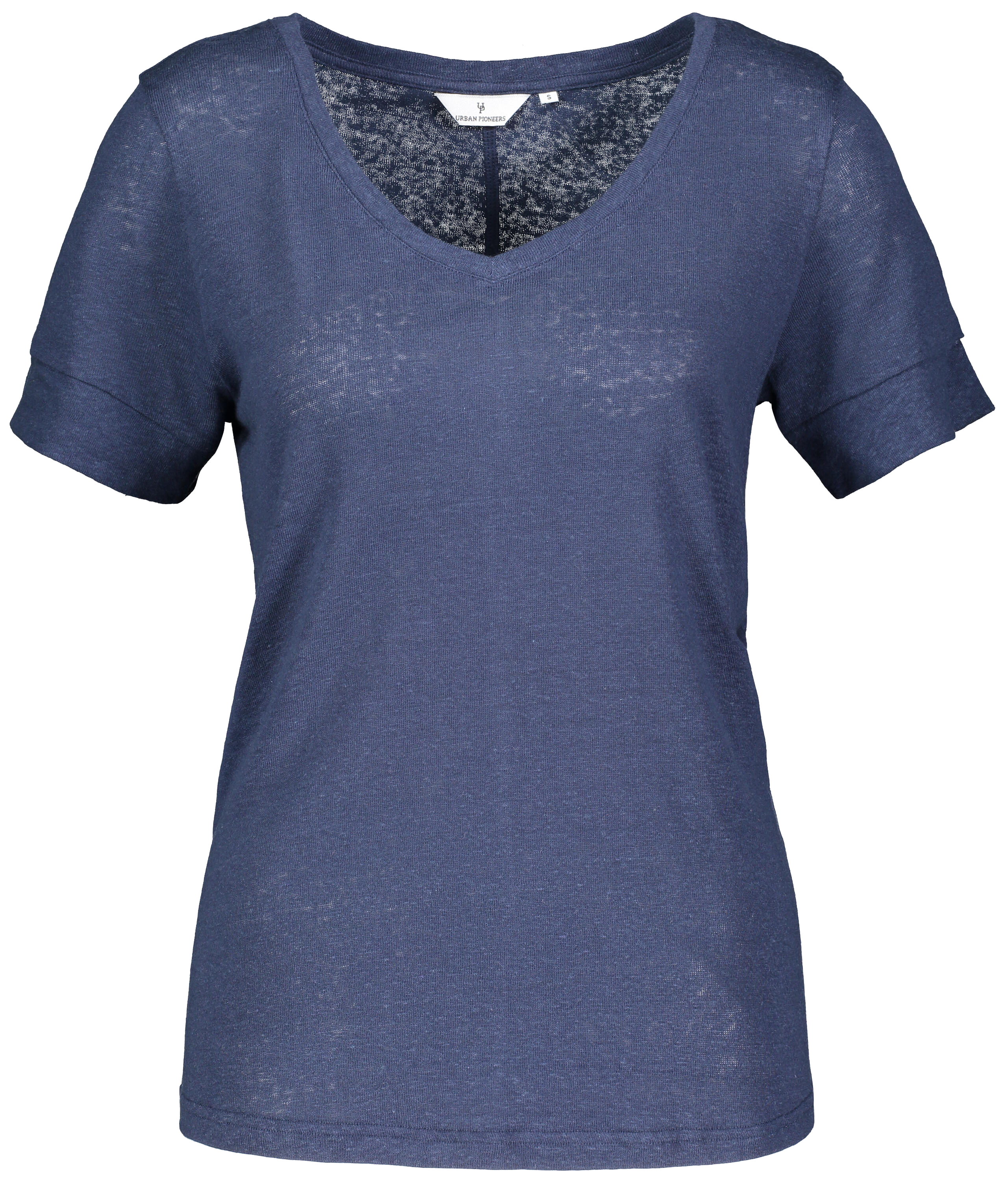 Urban Pioneers Female Lily V-neck T-SHIRT DENIM BLUE
