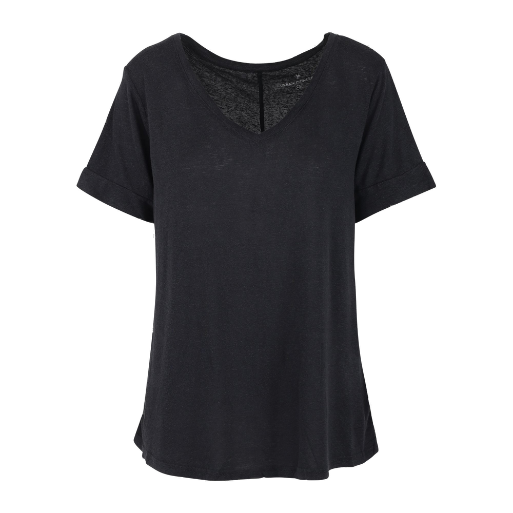Urban Pioneers Female Lily V-neck T-SHIRT BLACK