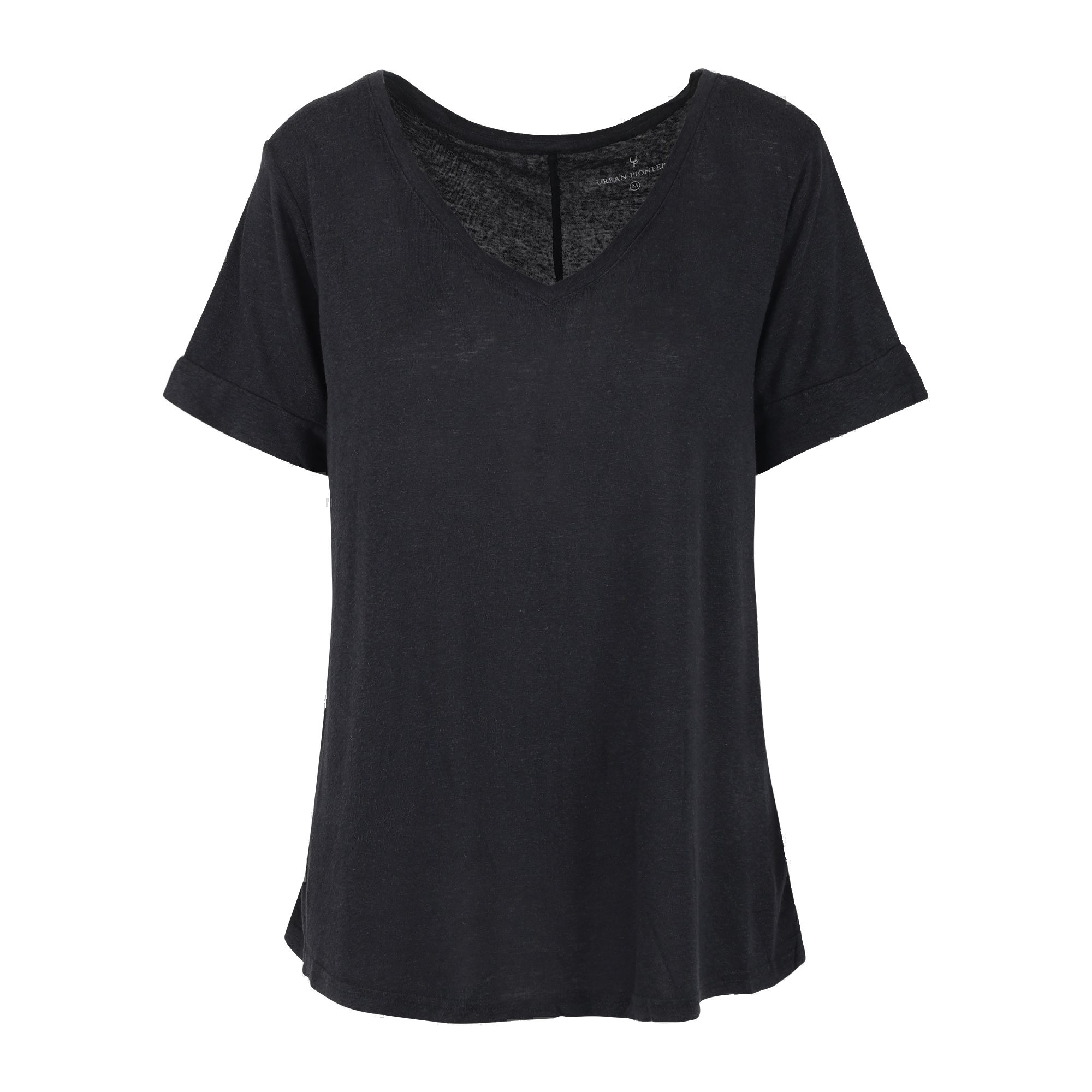 Urban Pioneers Female Lily V-neck T-SHIRT BLACK