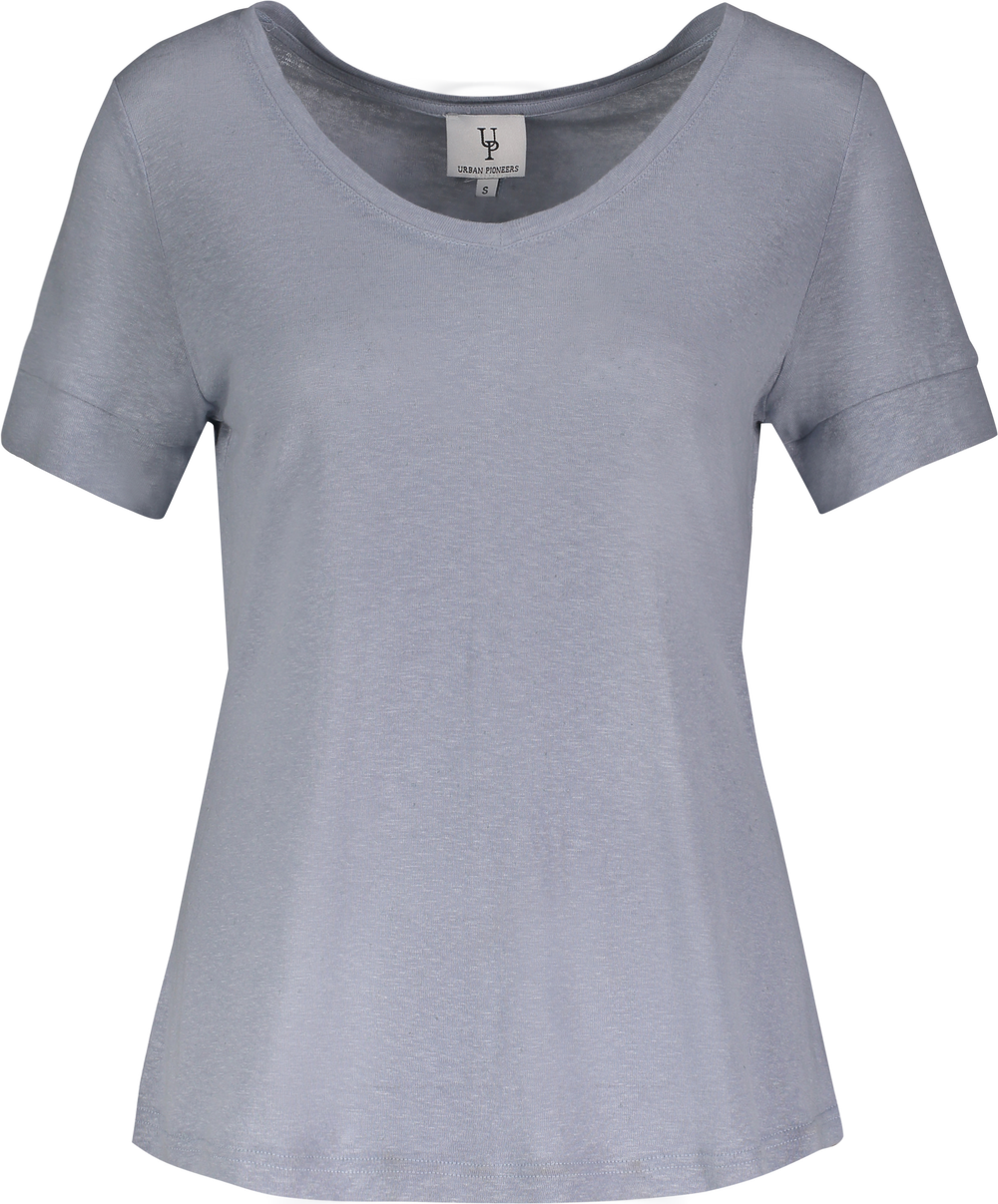 Urban Pioneers Female Lily V-neck T-SHIRT BLUE FOG