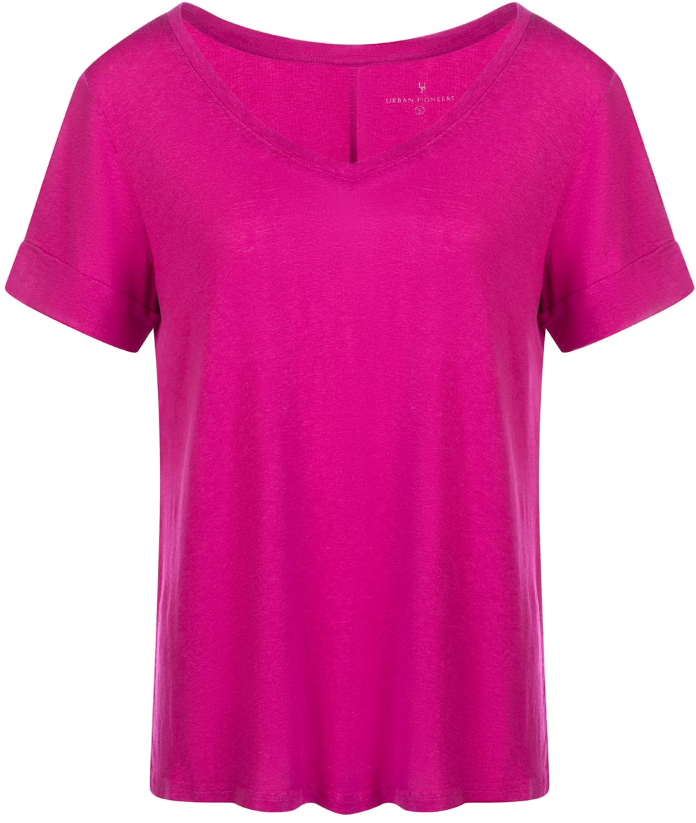 Urban Pioneers Female Lily V-neck T-SHIRT FESTIVAL FUCHSIA