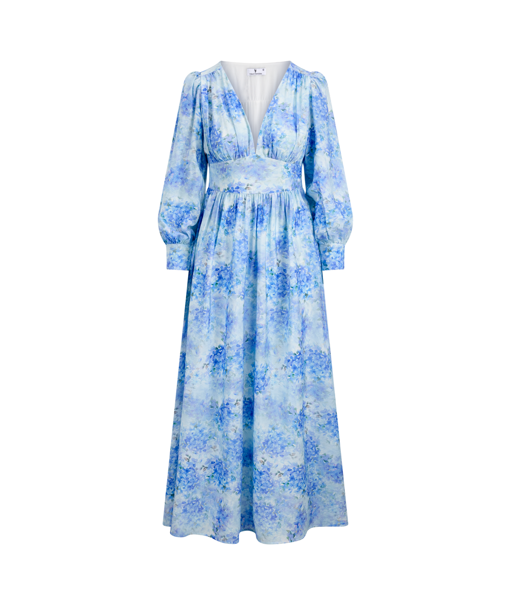 Urban Pioneers Female Livorno Dress DRESS BLUE FLOWER AOP