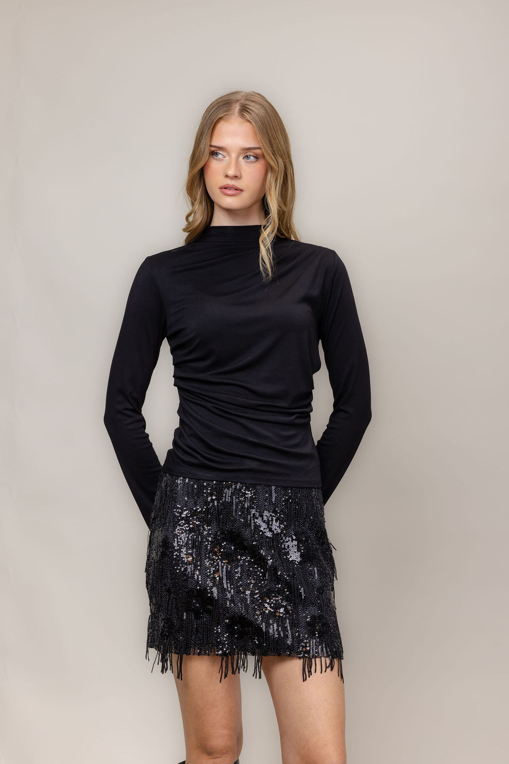 Urban Pioneers Female Lori LS Top TOP BLACK