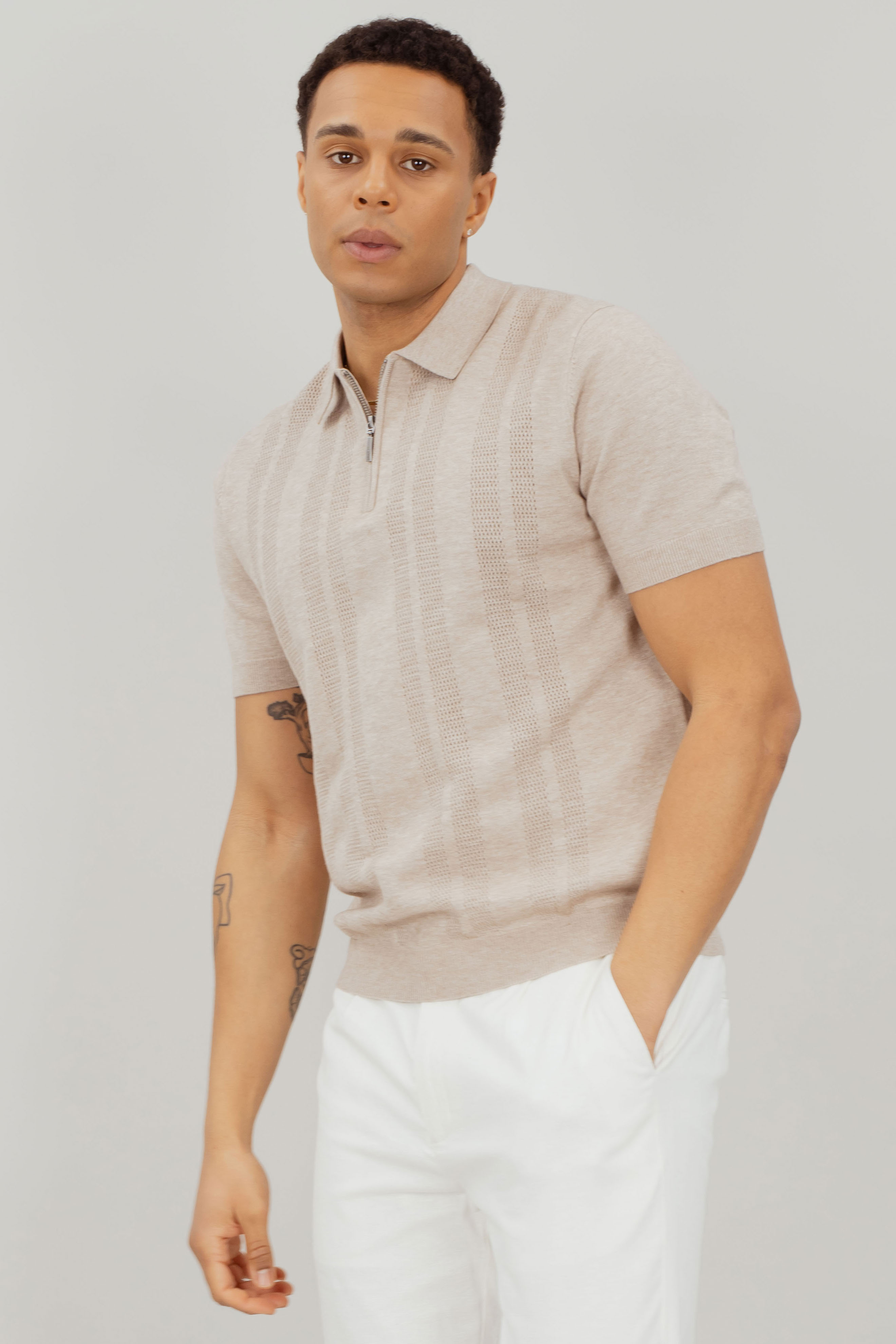 Urban Pioneers Male Lucien Pique PIQUE LIGHT SAND