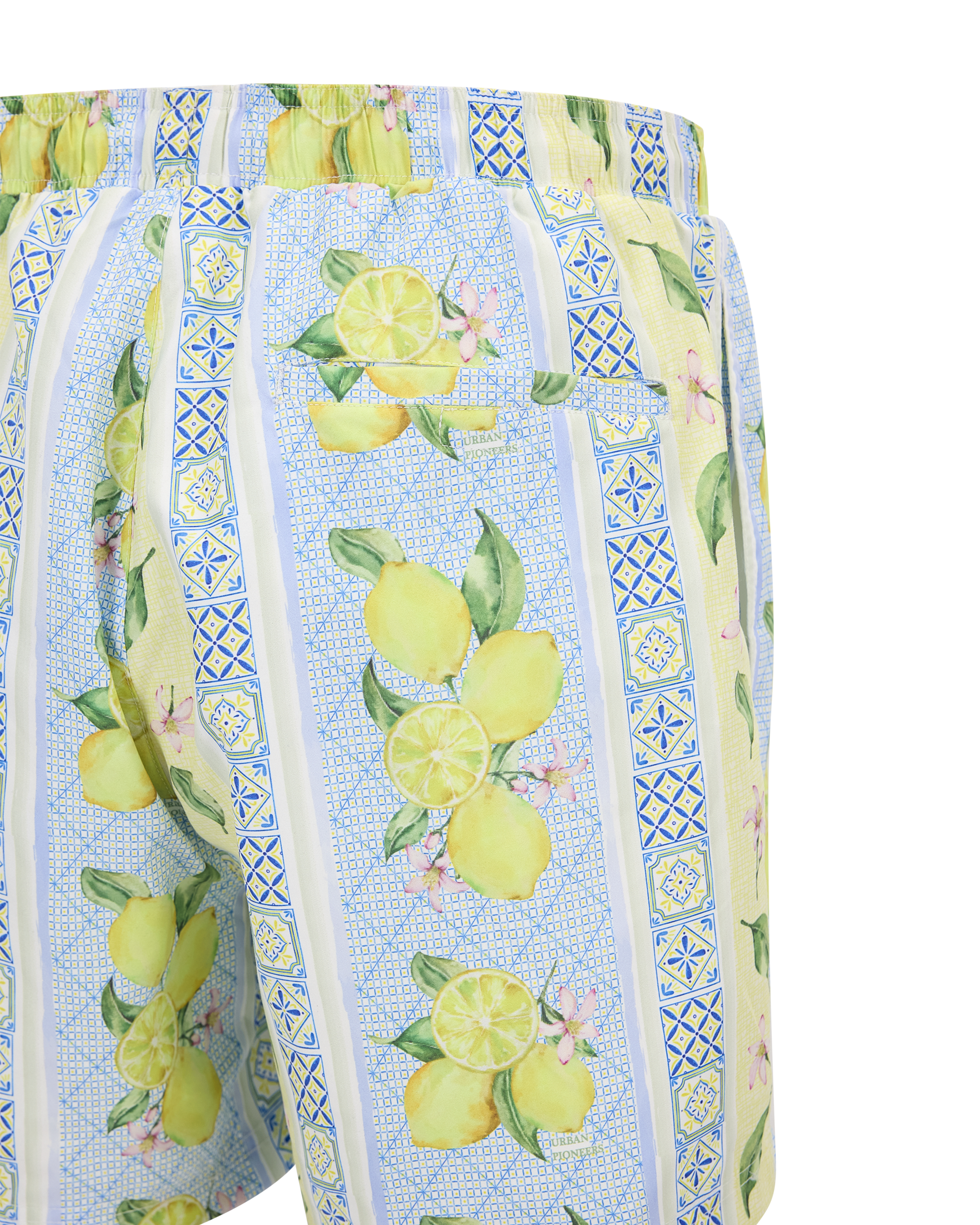 Urban Pioneers Male Luka Shorts SWIMSHORTS LEMONS AOP