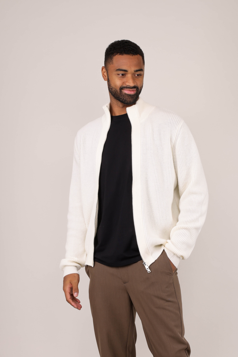 Urban Pioneers Male Marcel Cardigan CARDIGAN CREAM