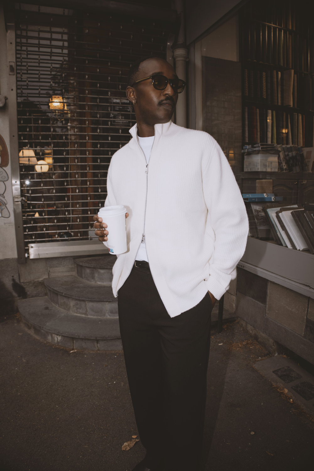 Urban Pioneers Male Marcel Cardigan CARDIGAN CREAM