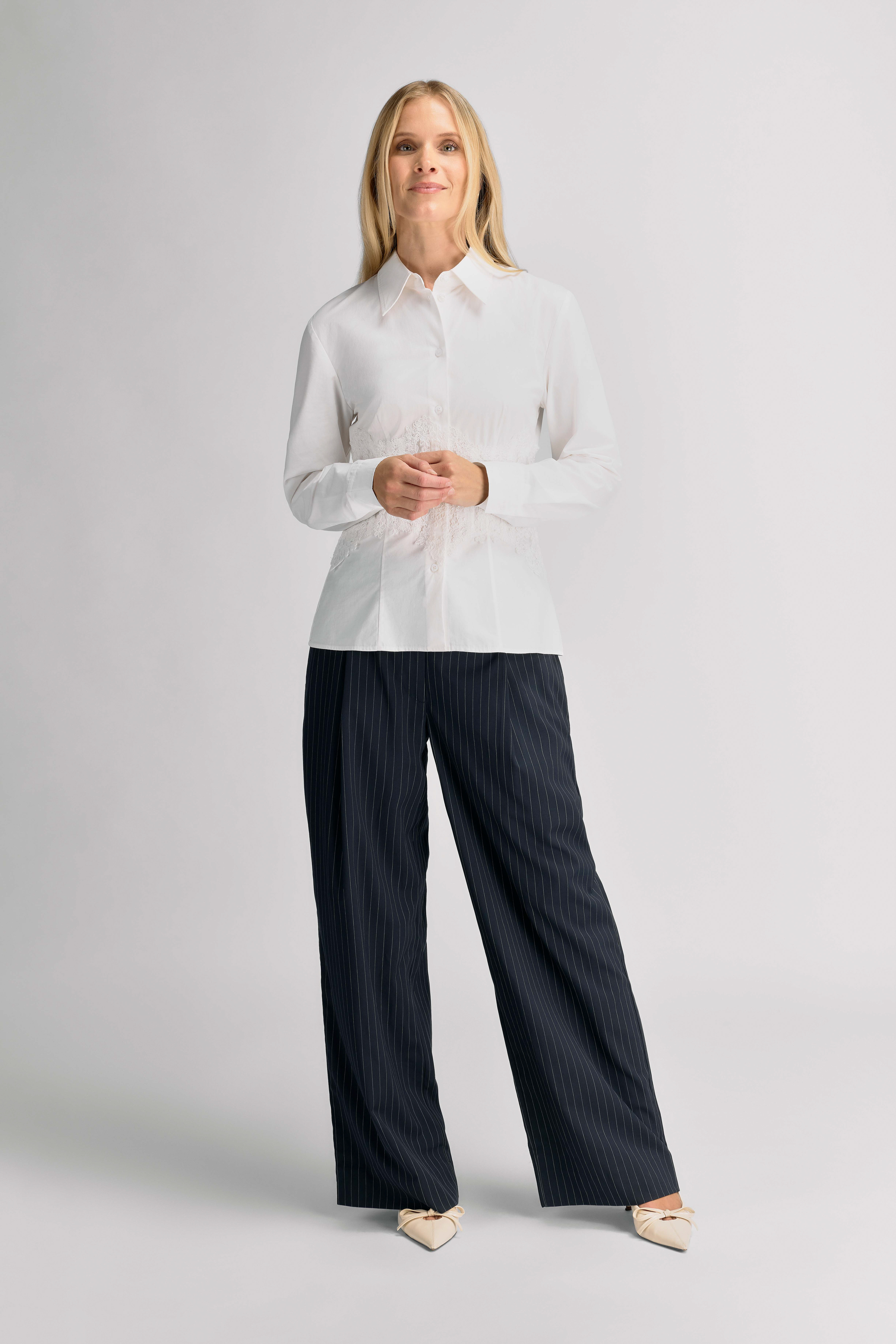 Urban Pioneers Female Margaret Pants PANTS DARK NAVY PINSTRIPE