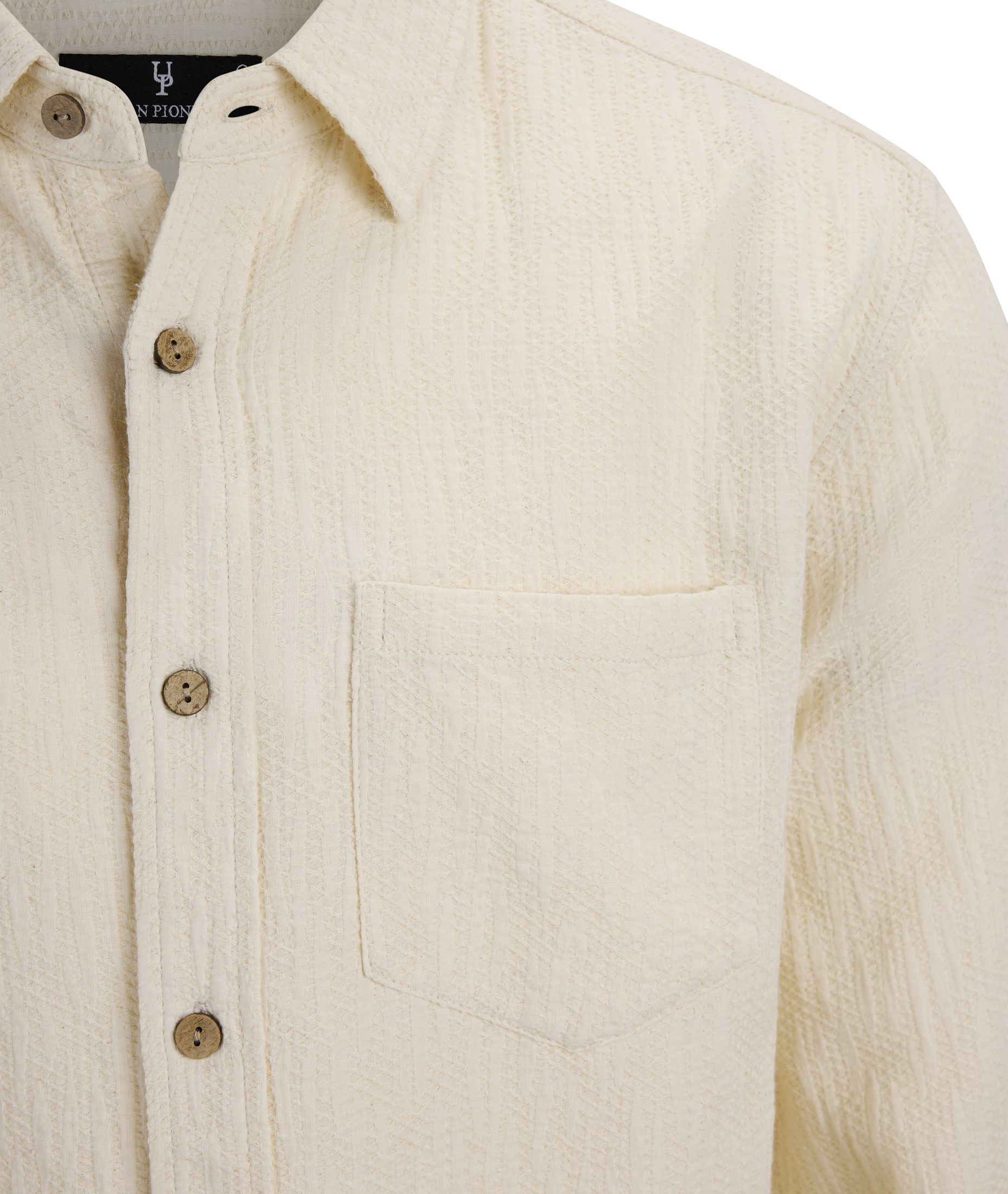 Urban Pioneers Male Martino LS Shirt SHIRT CREAM