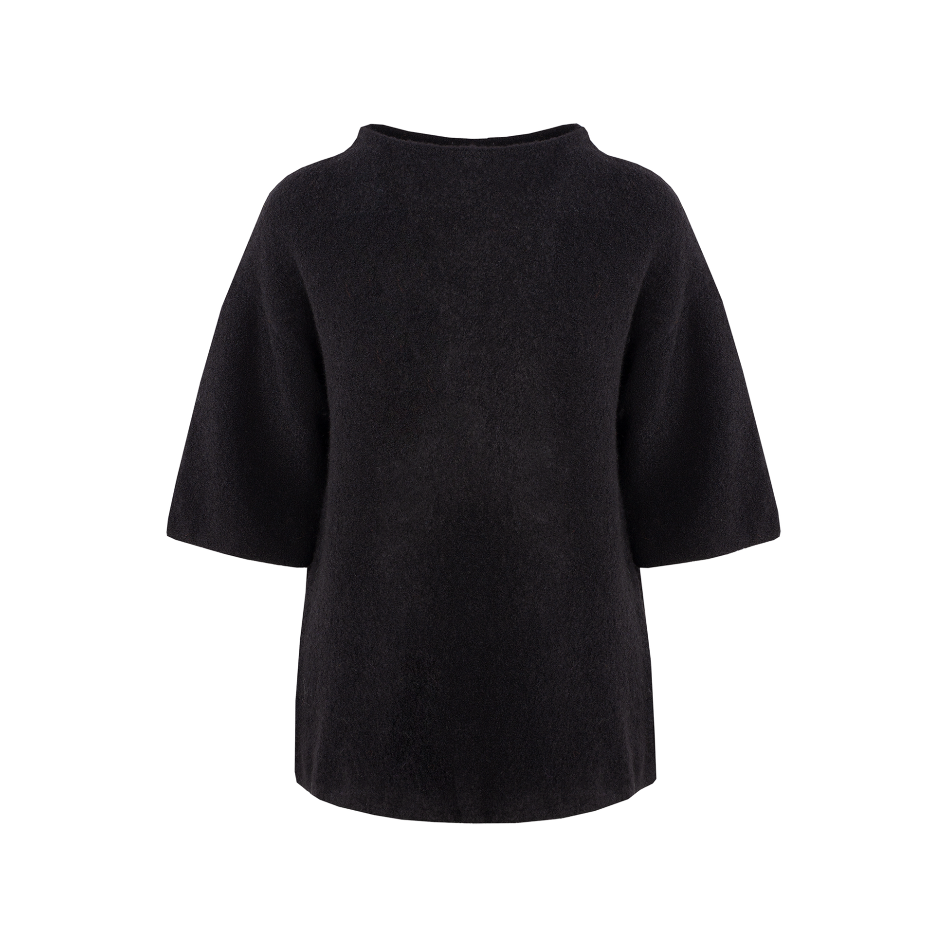 Marygrace Teddy knitted sweater with turtle neck and mid length sleeve