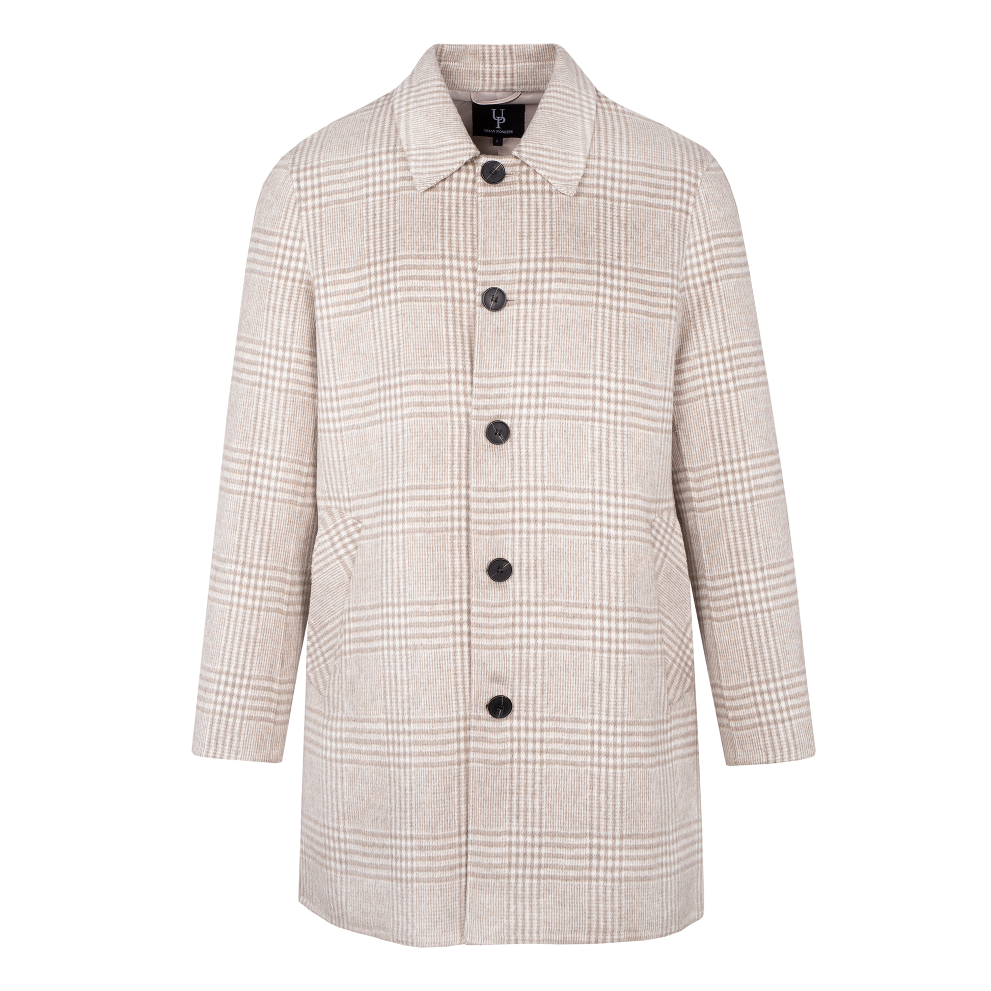 Urban Pioneers Male Mattia Coat COAT SAND CHECK