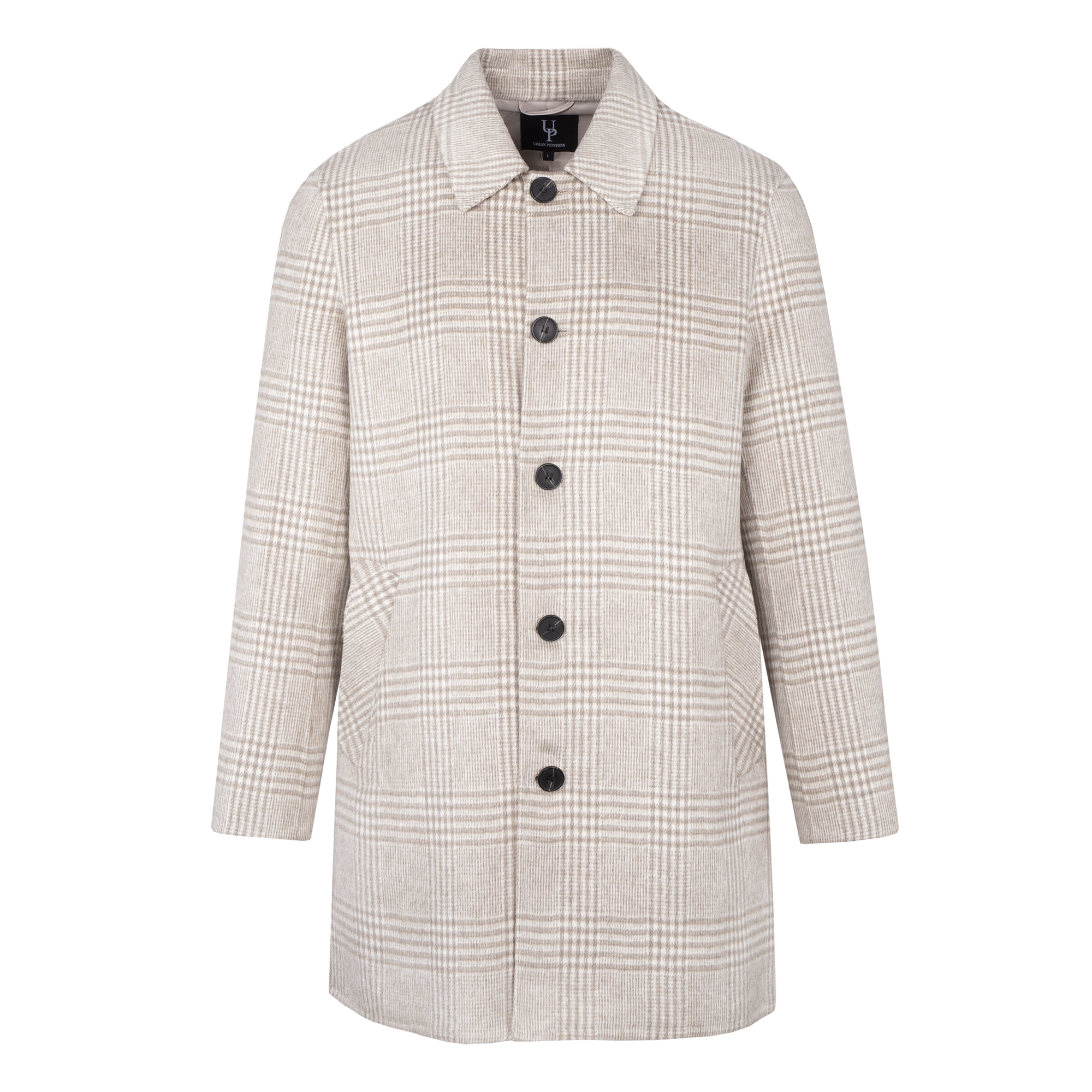 Urban Pioneers Male Mattia Coat COAT SAND CHECK
