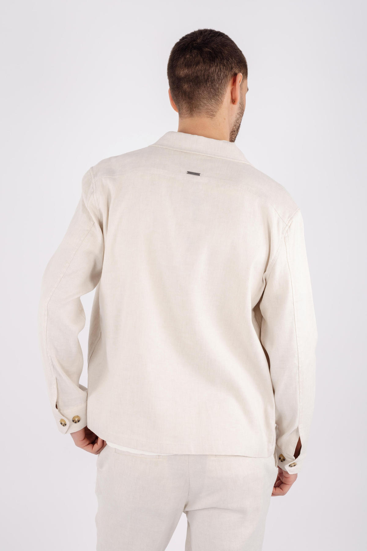 Urban Pioneers Male Mayk Overshirt SHIRT LIGHT SAND MELANGE