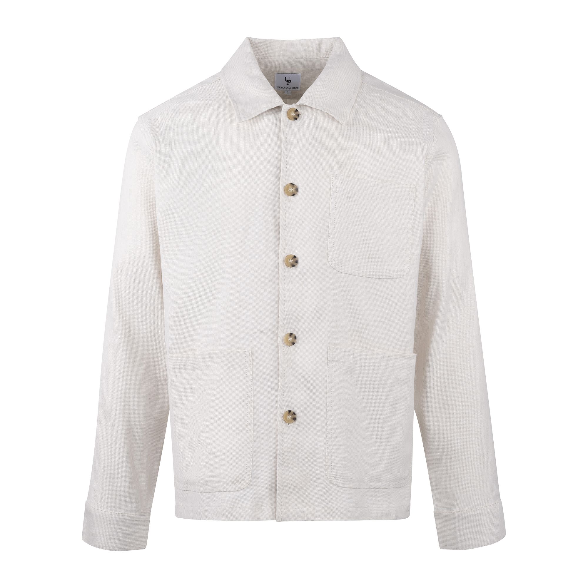 Urban Pioneers Male Mayk Overshirt SHIRT LIGHT SAND MELANGE