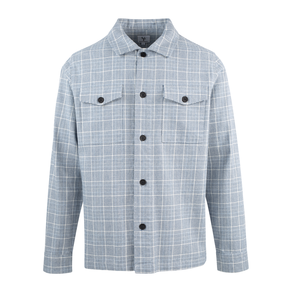 Urban Pioneers Male Mbappe Overshirt SHIRT BLUE CHECK