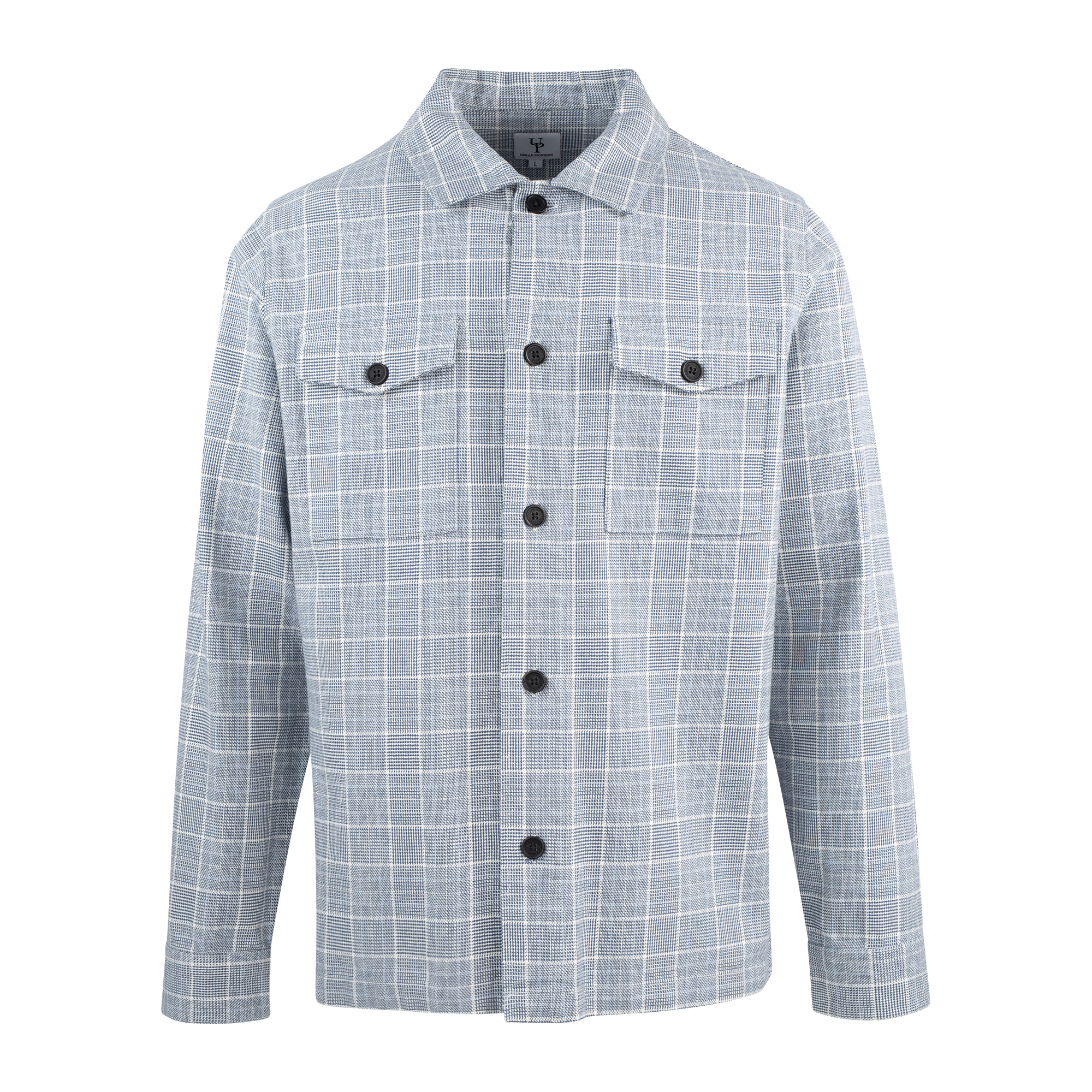 Urban Pioneers Male Mbappe Overshirt SHIRT BLUE CHECK