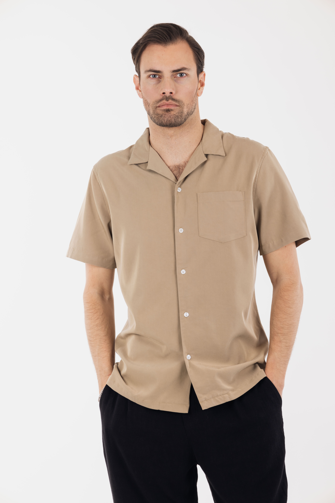 Urban Pioneers Male Mendes Shirt SHIRT DARK SAND